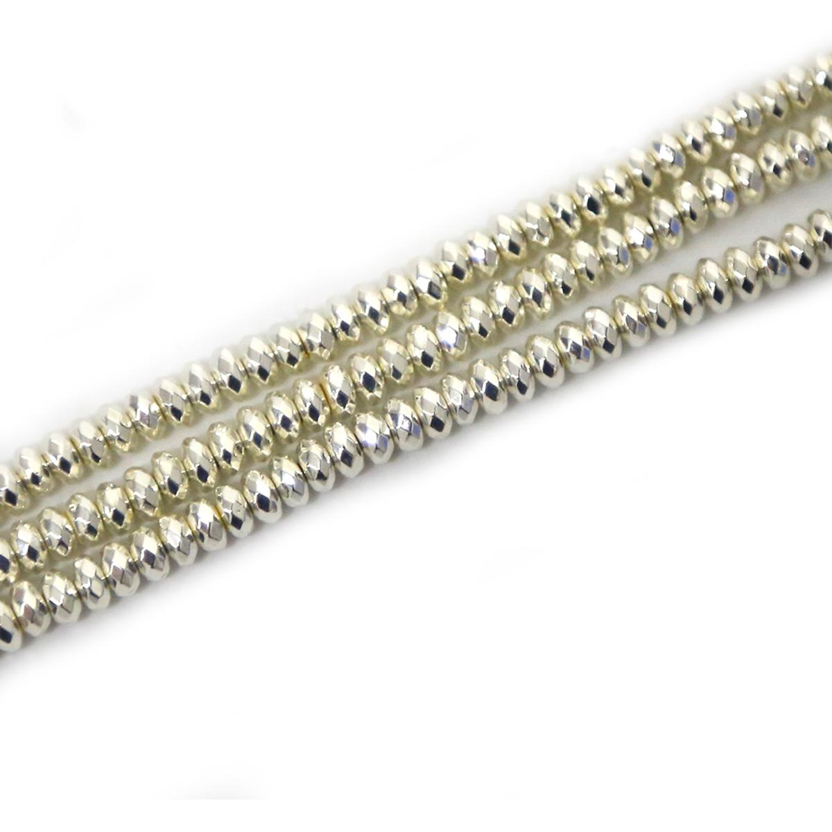 

Плоскі грановані круглі гематитові розпірки Розсипні намистини Рожеве золото/срібло/золото Браслети з натурального каменю Виготовлення ювелірних виробів своїми руками 3/4/6/8/10 мм 4×2mm 180pcs срібний