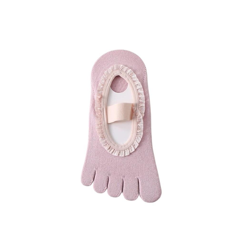 Soft Five Toes Pilates Sock Bottom Silicone Grip Boat Socks Breathable Low-Ankle Socks  Sport