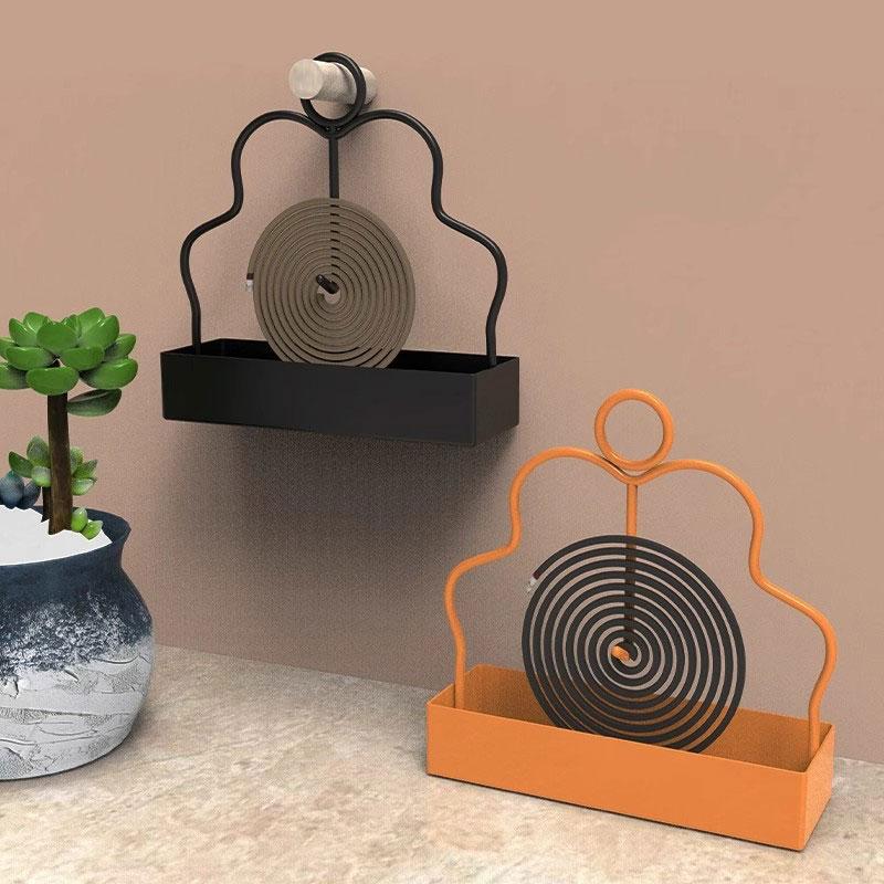 Iron Mosquito Coil Holder Incense Storage Rack Coil Incense Burner Frame Rack For Household Bedroom Patio Repellent Accessories