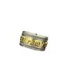 S925 Sterling Silver Guld & Silver Vajra Mantra Öppen Ring - Brett Band Retro Etnisk Stil för Män & Kvinnor.
