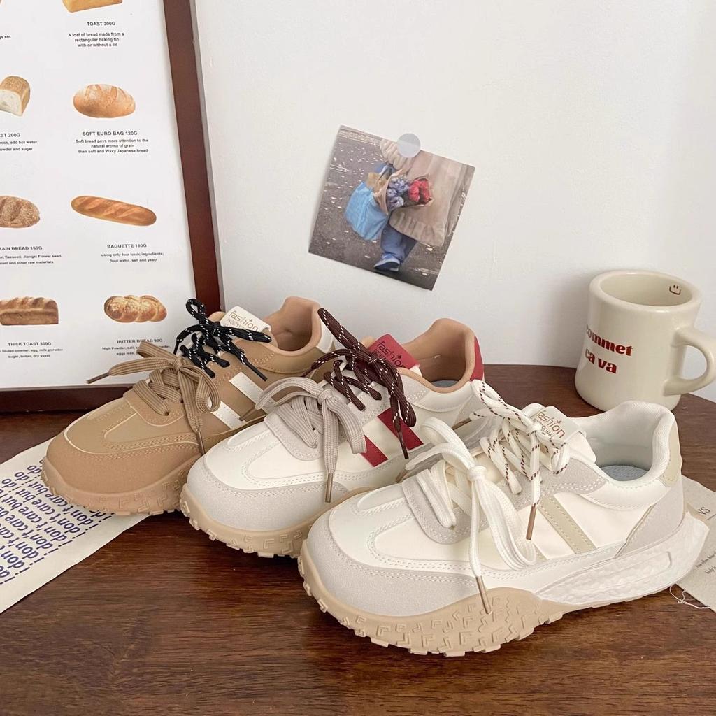 Double shoelace Forrest Gump shoes women's 2025 new thick-soled heightening casual versatile trend German training shoes niche women's shoes