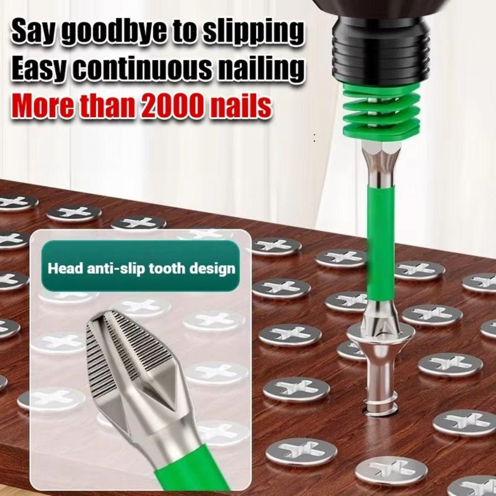 With Spring Anti-Slip Phillips Bit Magnetic 65/90/110mm Impact-resistant Screwdriver Bits High Hardness 1/4'' Hex Shank