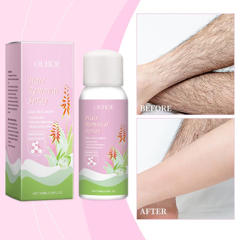 Gentle Hair Removal Mousse Spray Hair Removal Spray For Legs & Underarms Smooth Skin Fast & Easy Delay Hair Growth