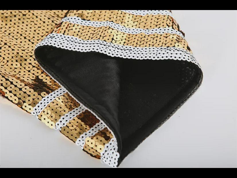 2024 Summer Women's Sequined Solid Color Round Neck Loose Short-Sleeve T-Shirt