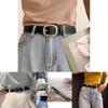 Chic Women's Simple Gold Buckle Waist Belt Elegant Pu Fabric For School And Everyday Wear