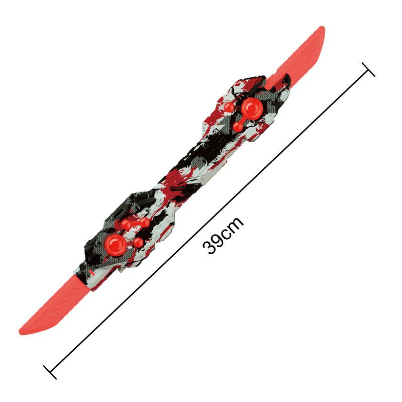 Ray Flame Double-Bladed Sword, Laser Sword, Two-Headed One-Weapon, Cool, Stretchable, Emitting Light Sword, Boy's Emitting Sword Toy