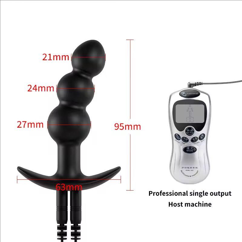 Electrical Shock Vibrator Women's Silicone Anal Plug Wireless Remote Men Prostate Massage Adult Supplies Anal Masturbate Sex Toy