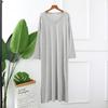 Autumn Night Dress Women Loose Large Nightgown Solid Color Sleepshirts Long-Sleeves Nightie Nightdress Modal Sleepwear