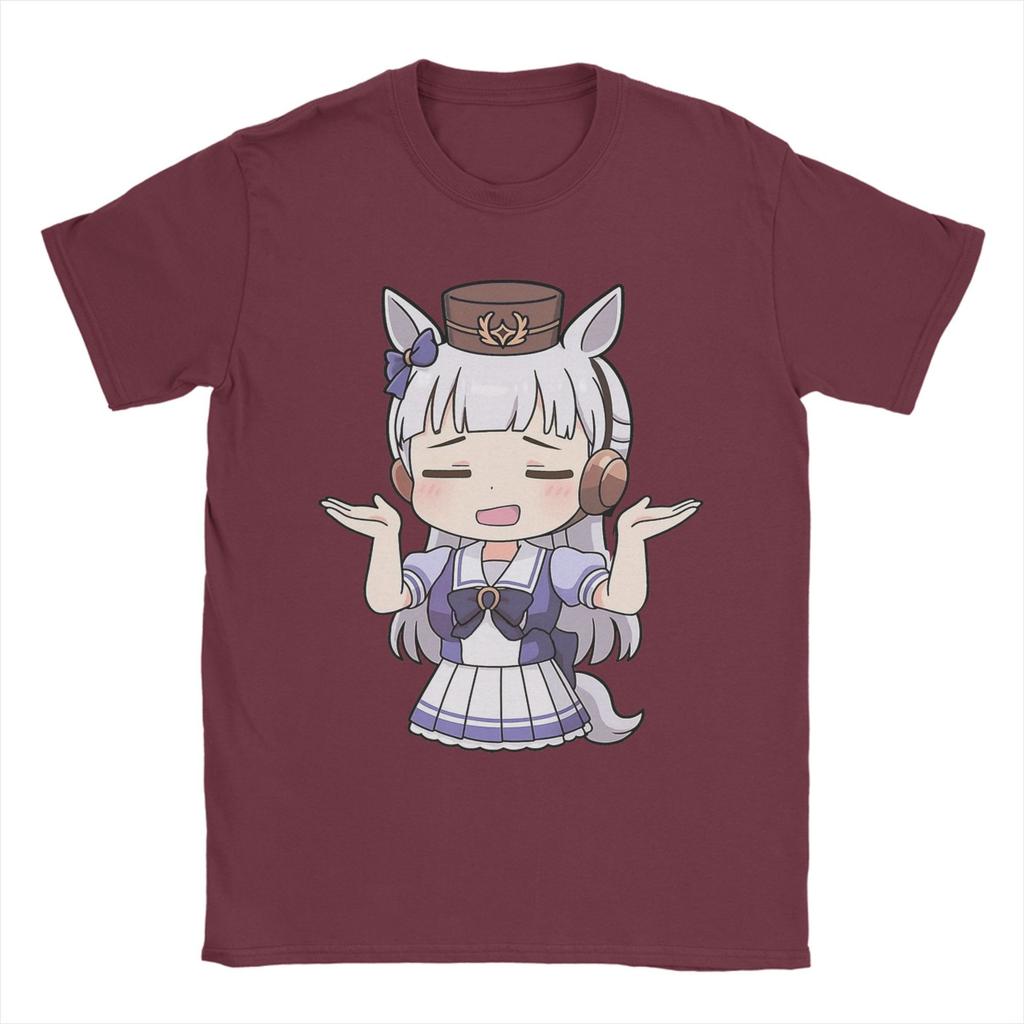 Mens Womens Gold Ship Meme Chibi From Uma Musume Pretty Derby Shirt 100% Cotton Graphic T-Shirt  Clothing Outfits
