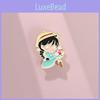 Cute Cartoon Girl Design Metal Brooch Colorful Anime Character Badge For Fun Accessories