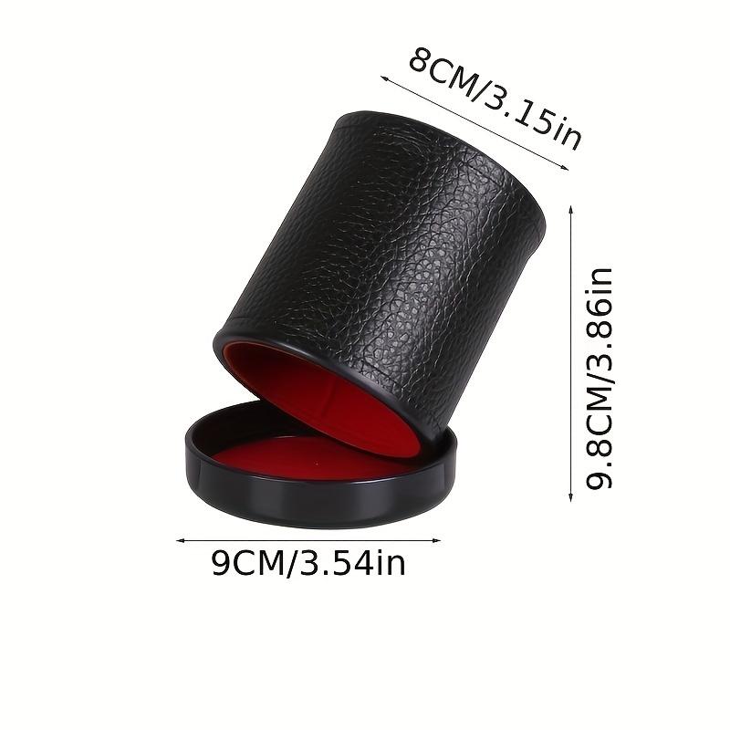 Multi Sided Digital Dice Set with Leather Cup 7 Dice Two Color Red Velvet Silent Board Game Accessories