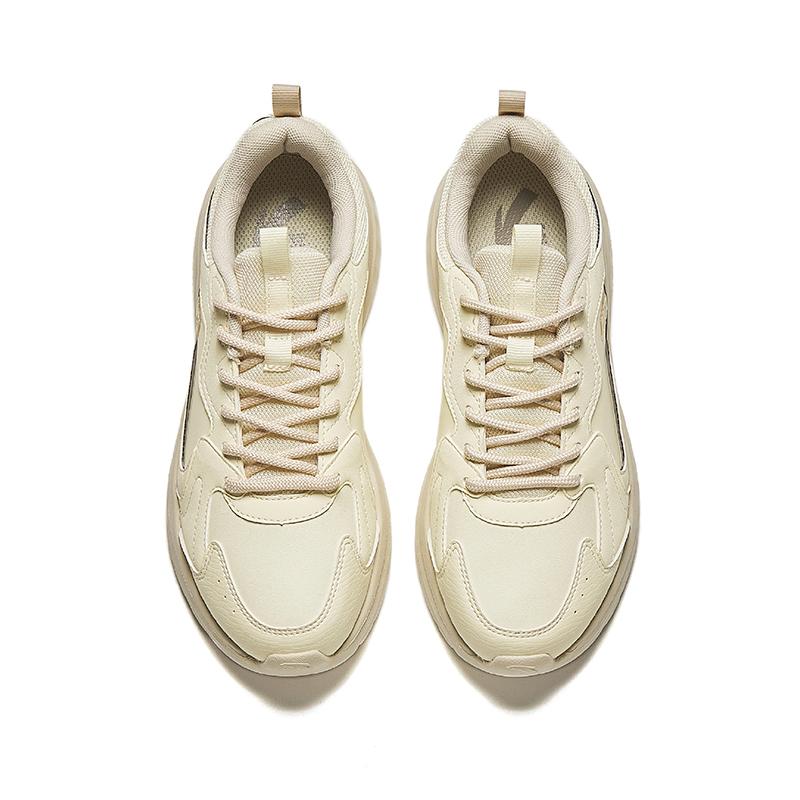 New Anta Anti Slip Wear Resistant Low Top Casual Shoes Women's Light Beige White 922438808-7