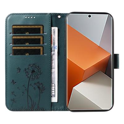 For Xiaomi Redmi Note 13 Pro+ 5G Leather Case Wallet Phone Cover Dandelion Imprint