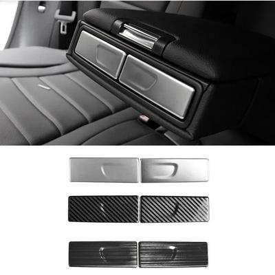 Car Rear Armrest Box Car Cup Holder Sticker Cover Fit For Mercedes Benz C Class W205 GLC X253 GLA X156 A Class CLS Car Styling
