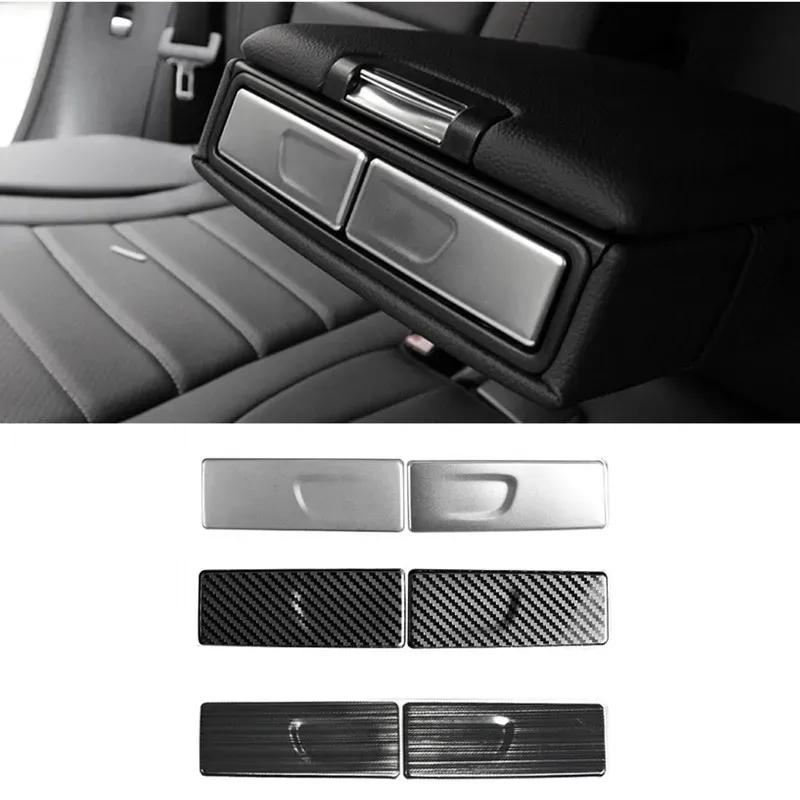 Car Rear Armrest Box Car Cup Holder Sticker Cover Fit For Mercedes Benz C Class W205 GLC X253 GLA X156 A Class CLS Car Styling