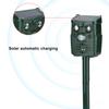 ABS Plastic Ultrasonic Sound White Light Flashing Solar Animal Repeller for Courtyard Garden