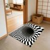 3D Optical Illusion Floor Mat Non-Slip Stable Design Water Absorbent Floor MatStunning Burrow Visual Effect Rug Living Room Bedroom Decor