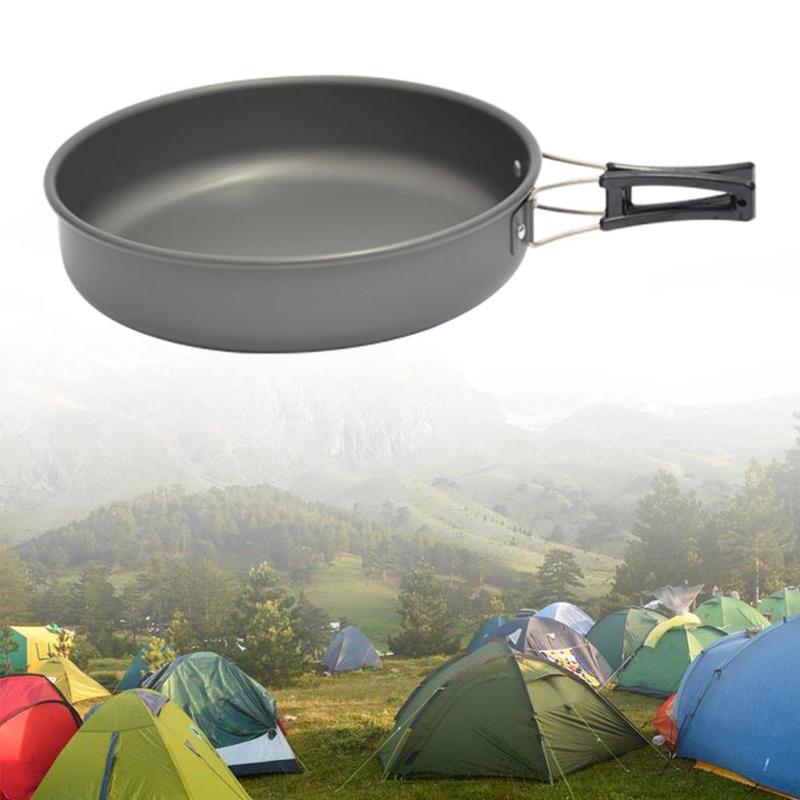 Ultra-light Aluminum Alloy Camping Cookware Utensils Tableware Cooking Outdoor Teapot Pot Frying Picnic Kettle Pan