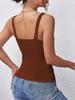 Women's Sexy V-Neck Sleeveless Camisole T-Shirt with Slim Fit and Backless Design
