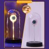 LED Clear Dome Eyeball Night Light Creepy Light-up Eyeball in Cloche with Wooden Base for Home Kitchen Tabletop Mentel Shelf Decor