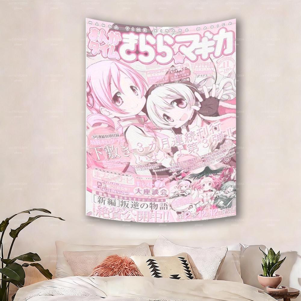 Cute Anime Girl Wall Tapestry   Aesthetic  Lover Wall Hanging Decor for Living Room  Study
