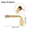 uxcell Valve Stem Extension Valve Stem Extender Stem Extension Adapter Vacuum Metal Car Motorcycle Gold Tone 3pcs 90 Degree
