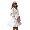 V-Neck Dresses Women's Autumn Flare Sleeve Short Dress