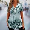 Floral Print T Shirt With 3d Digital Ink For Casual Women Summer Wear