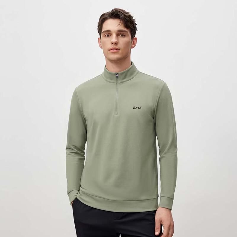 Men s Elastic Lightweight Breathable Stand-Up Collar Sweatshirt 2XL