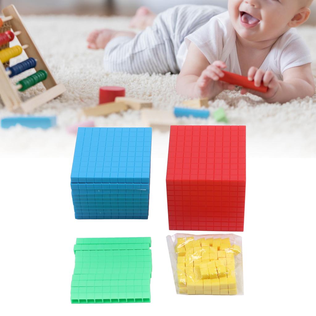 Base Ten Blocks Classroom Set for Kids Math Interactive Hands On Base Ten Blocks Learning Tools