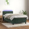 VidaXL Slat Bed Base with Mattress and LED, Upholstered Bed, Single Bed, Adult Bed for Interior Bedroom, 3134570