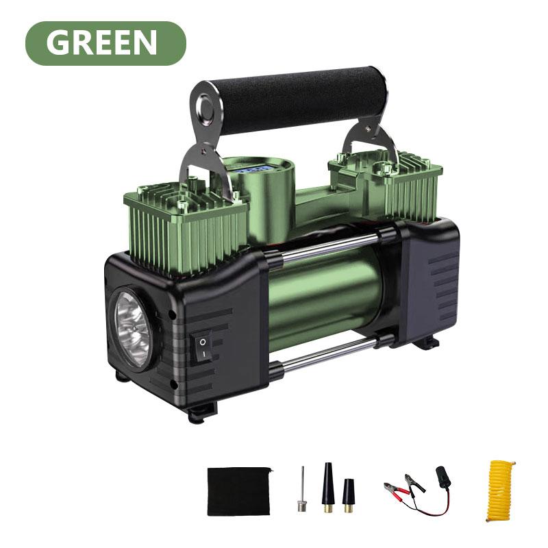 Cigarette Lighter Precision Pointer 50 Rotor Double Pump Cylinder Air Compressor Car Tire Portable Heavy Duty Tire Led Light 12v