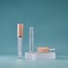 1pcs Empty 4ml Transparent Lipgloss Tubes With Brush Round Cosmetic Lipgloss Tube Clear Lip Balm Refillable Reusable Bottle