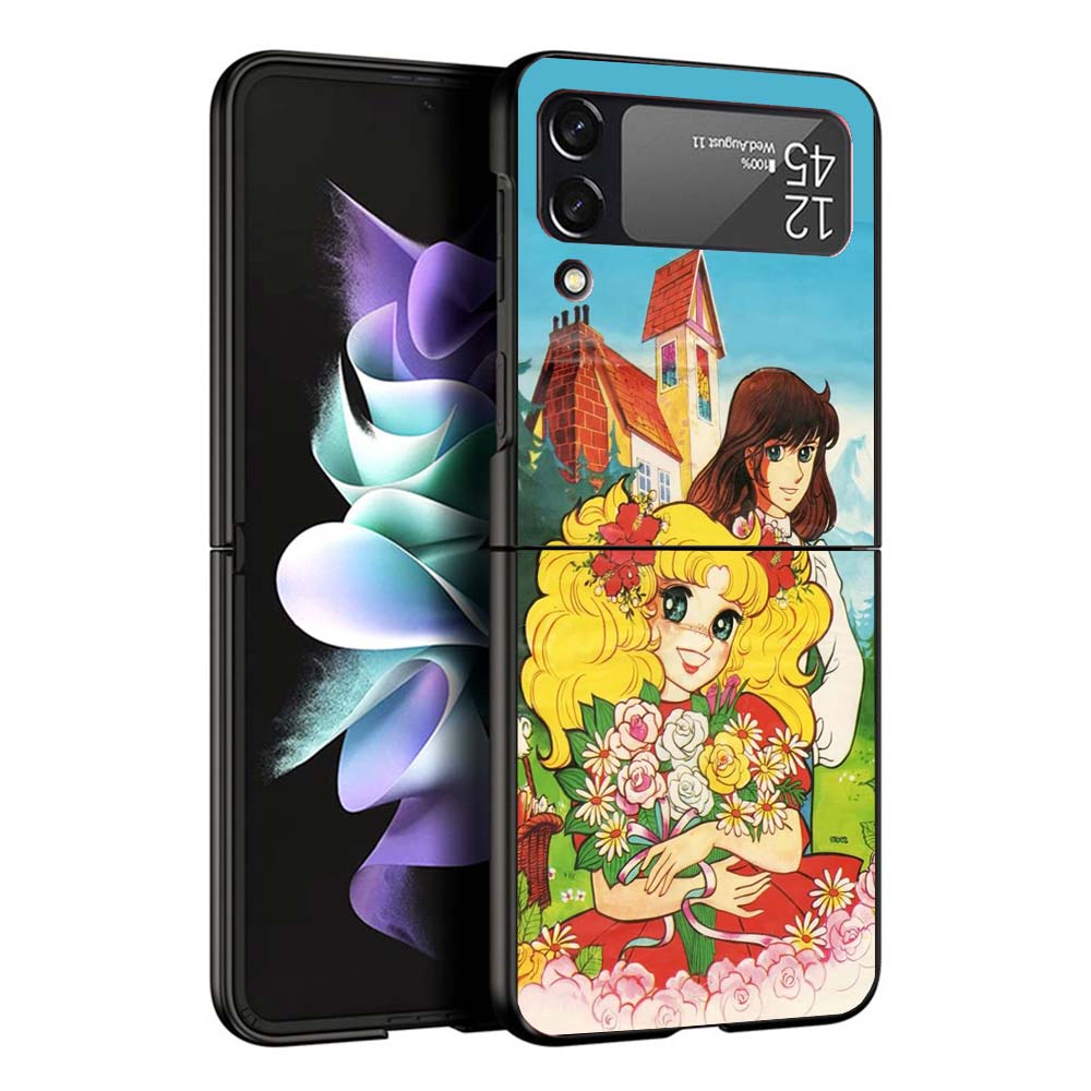 Candy 90s Anime Phone Case For Samsung Galaxy Z Flip7 Flip6 5G Flip5 Flip4 Flip3 ZFlip 7 6 3 4 5 Shockproof Back Cover Galaxy Z