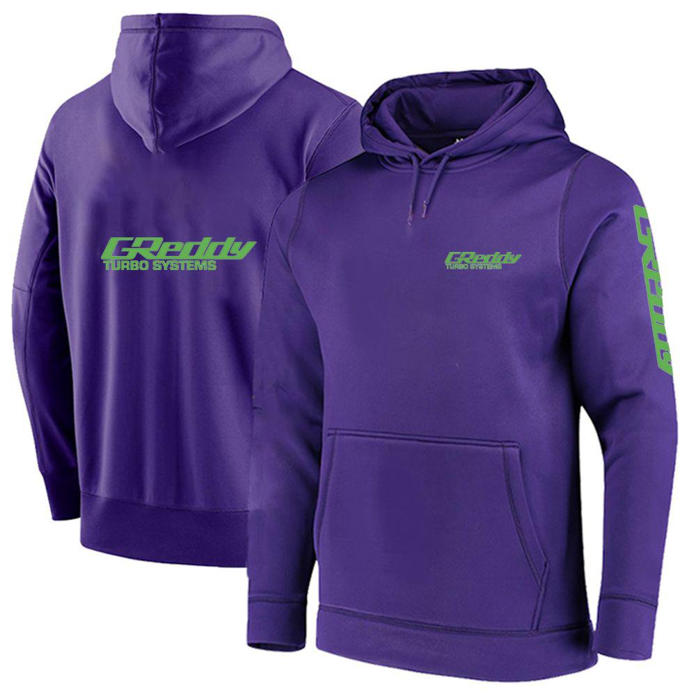 2025 Frühling Herbst Herren GReddy Turbo Systems Logo Print Einfarbig Pullover Hoodies High Street Trendy Kordelzug Kapuzenmantel
