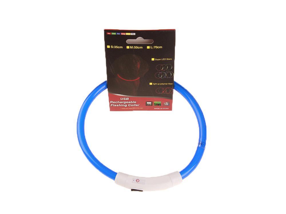 

Перезаряжаемый светодиодный ошейник для питомца для безопасности в ночное время 50cm Fiber Optic