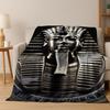 Ancient Egyptian Mythology Anubis Flannel Blanket Soft Warm Blanket for Home Bedroom Office Travel Camping Picnic Gift To Child