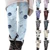 Women's Halloween Printed Stretchy Leggings Pants for Cozy Casual Home Wear