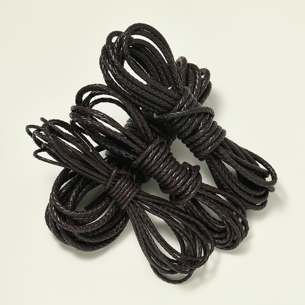 

1meter Black Coffee Color Real Genuine Leather Cord 3 4 5 6mm Round Leather Rope String Fit Necklace Bracelet DIY Jewelry Making 3.0mm x 1m темный кофе