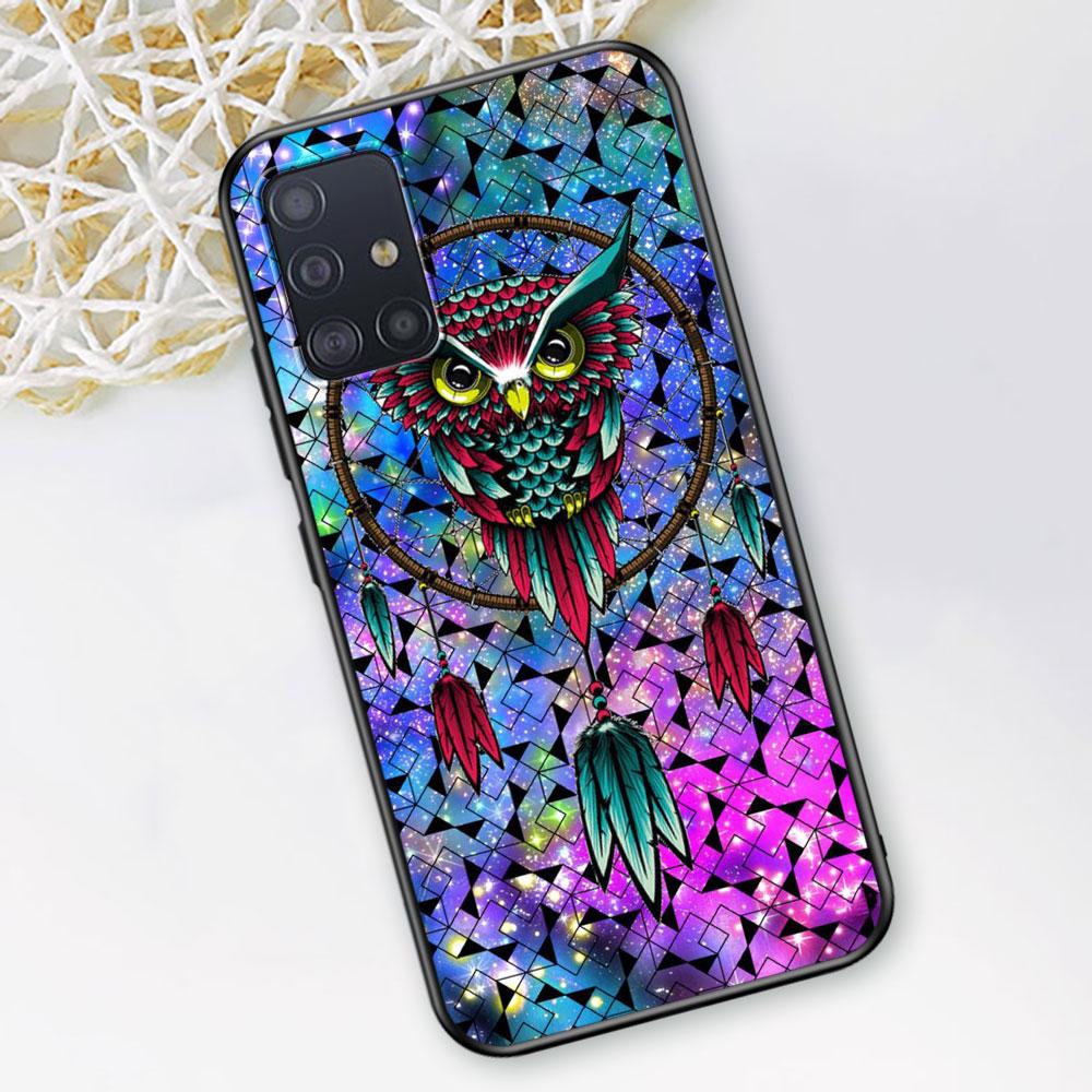 Owl Catcher Case for Samsung Galaxy A53 5G A12 A13 A52 A02s A22 A51 A54 A11 A13 A32 A52s A72 A01 A03s Silicone Phone Cover