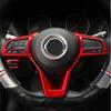 ABS Bright Red Steering Wheel Decor Frame Trim For NISSAN KICKS -2024