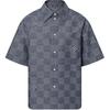 Damier Short-Sleeved Chambray Shirt 1AFXLP