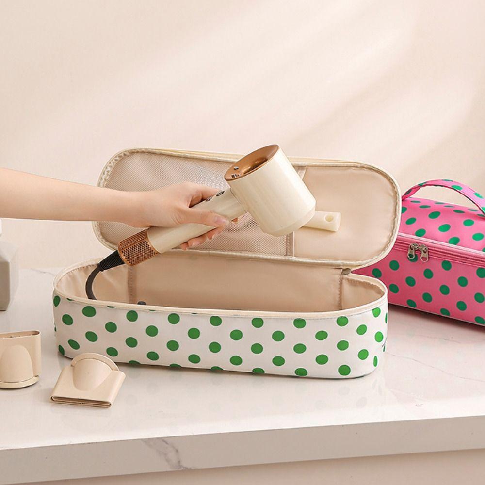 with Handle Curler Storage Bag Polka Dot Makeup Bag Fashion Hair Dryer Storage Bag For Travel
