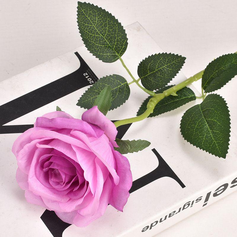 50cm Long Stem Artificial Roses Elegant Fake Silk Flowers For Wedding Home Decor