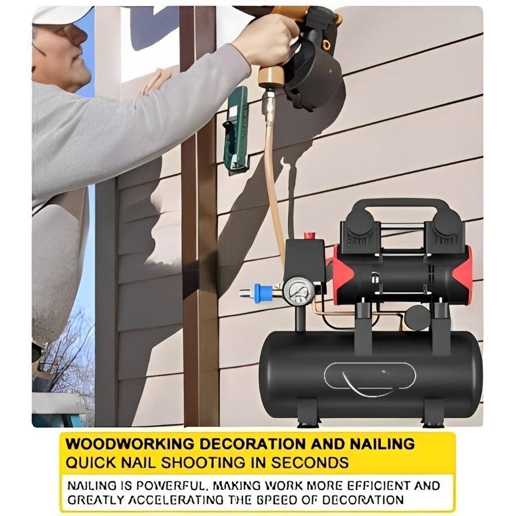 1500W High Power Air Compressor Heavy Duty Electric Air Pump Professional Oil Free Silent Type Power Tools