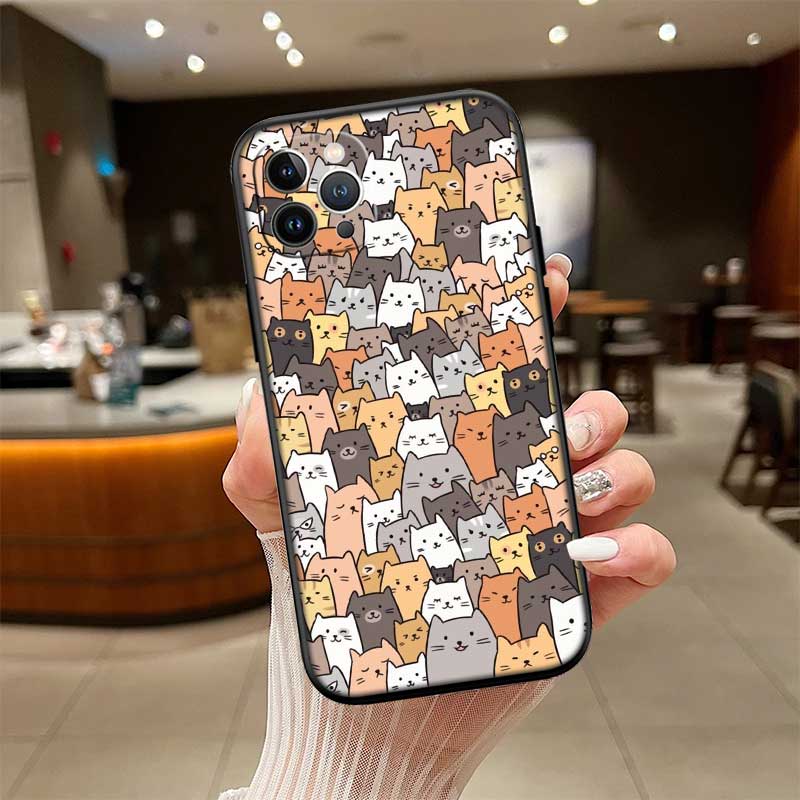 RE18 Cat Cartoon New High-End Shell Phone Case for Xiaomi Poco C40 C50 C51 C55 C65 C71 C75 F3 F5 F6 F7 M2 M3 Pro Ultra