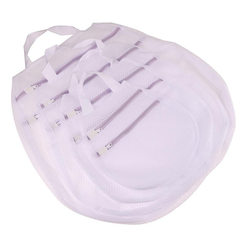 Mesh Laundry Bag Set,Double-Layer Zipper Coarse Mesh Sandwich Bra Bag,Can Hanging Bags Underwear Washing Machines Laundry Bag