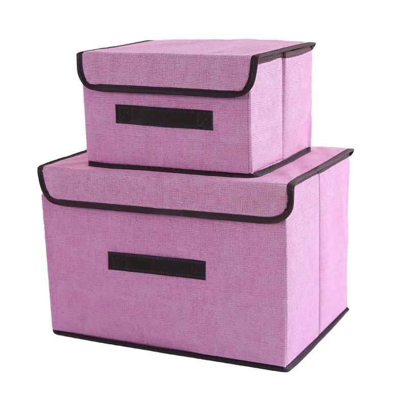 Large Foldable Non-Woven Fabric Storage Organizer Box for Toys and Clothes
