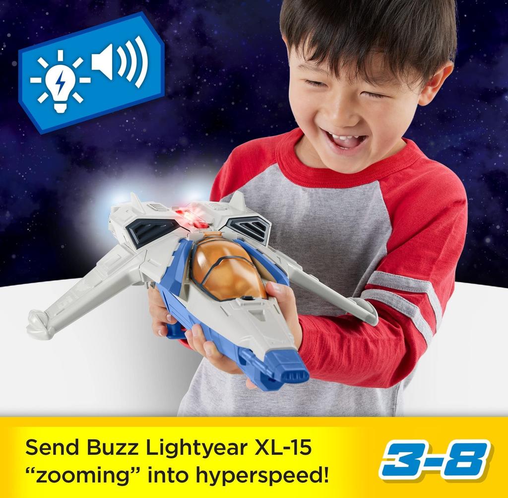 Fisher-Price Imaginext Buzz Lightyear Light & Sound Vehicle (Ages 3 and Up), HGT26, White