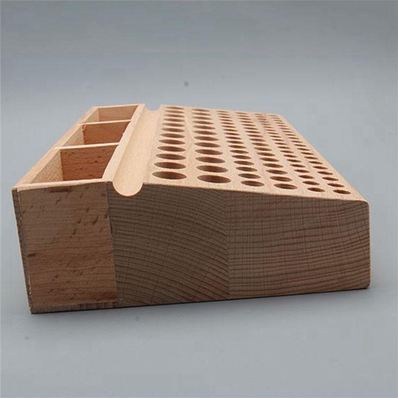 M-Modern-Leather Tools 98-Hole Slotted Beech Tool Rack Leather Leather Carving Punch Diamond Cut Storage Tools DIY Tools Easy To